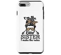 Adult Messy Bun I make the rules Oldest 3 Sisters Siblings Custodia per iPhone 7 Plus/8 Plus