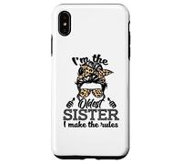 Adult Messy Bun I make the rules Oldest 3 Sisters Siblings Custodia per iPhone XS Max