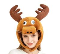 Adult Moose Hat 3D Large Soft Warm - Thick Plush Adult Moose Earflap Hat