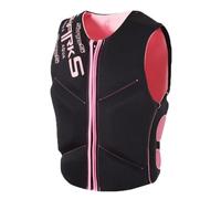 Adult Neoprene Life Vest High Buoyancy Flotation Device With Front Zipper Adjustable Straps Comfortable Durable For Men Women Universal Fit Kayaking Sailing Fishing Paddle Boarding(Pink,XL)