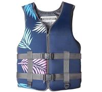 Adult Neoprene Surfing Vest with Breathable Mesh, Adjustable High Buoyancy Design for Boating, Fishing, Surfing, Kayaking, Comfortable Portable Water Sports Safety Gear(Blue,S)