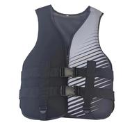 Adult Neoprene Surfing Vest with Breathable Mesh, Adjustable High Buoyancy Design for Boating, Fishing, Surfing, Kayaking, Comfortable Portable Water Sports Safety Gear(Black,XXL)