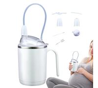 Adult Sippy Cups, Spill Proof Drinkware, 4.33x2.95in Straw Drinking Cup, Handle Grip Design, Elderly Disabled Patient Use for Maternity, Hydration Aid, Water, Beverage Container