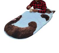 Adult Sleep Bag, Cute Cat Slumber Bag, Plush Cat Sleeping Sack, Large Warm Blanket, Soft Comfortable Plush Material, Hooded Zipper Closure Design, Indoor Outdoor Sleep Sack for Women Men