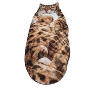 Adult Sleep Sack, 68x31 Inch Plush Cat Blanket, Soft Comfortable Winter Bedding, Large Warm Travel Cover, Backpacking Sleeping Wrap, Portable Sleep Sack for Home Office Dorm Cold Weather