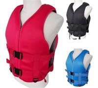 Adult Swimming Vest for Kayaking High Buoyancy Neoprene Adjustable Floatation Swimming Vest Breathable Safety for Boating Fishing Water Sports Activities Gear(Red,M)