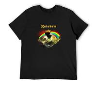 Adult T-Shirts Rainbow Rising Ritchie Blackmore Rock Black 3XL