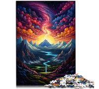 Adulti 2000 Pezzi Puzzle Alpi Psichedeliche Difficile Difficile Puzzle Stress Reliever Difficile Sfida 70 x 100 cm per 14 anni