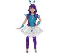 Adulti Alien Costume Ladies Bambini Alieni Costume Esterno Spazio Completo