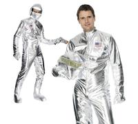 Adulti Astronauta Costume Argento Astronauta Nasa Volo Suit Costume Uomo