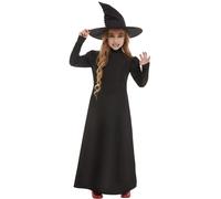 Adulti Bambini Wicked Costume da Strega + Cappello Tradizionale Halloween O