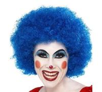 Adulti Blu Parrucca Afro Costume 70s 1970s 80's 1980s Donna Uomo Da Smiffys