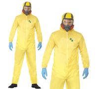 Adulti Breaking Bad Costume Walter Bianco Materiali Tossici Chimico Suit Nuovo