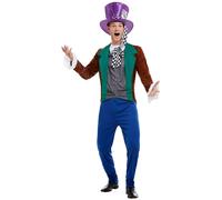 Adulti Cappellaio Matto Vestito Costume Favola Wonderland Mens Ragazzo