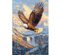 Adulti Diamond Painting Pieno Pittura Art Fai Da Te 5D Kit Paesaggio Dell'Aquila in Volo Motivo Disegno DIY Diamante Trapano Per Decorazione Casa e Pareti Craft Arts Trapano Tondo 100x150cm C1319