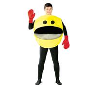 Adulti Giallo Fantasma 80s 90s Video Gioco Arcade Costume Glutton Arcade