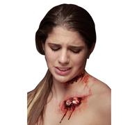 Adulti Halloween Protesi Ferita Cicatrice Viso Taglio Zombie Bite Make Up Spfx