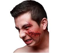 Adulti Halloween Protesi Ferita Cicatrice Viso Taglio Zombie Bite Make Up Spfx