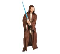 Adulti Jedi Costume Marrone Nero Sith Cappuccio Vestaglia Monk Star Wars Nuovo