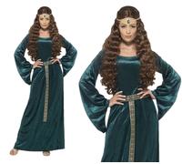 Adulti Medievale Maiden Marion Costume Libro Settimana Giorno Robin Hood Nuovo