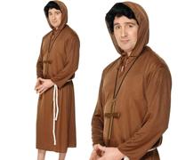 Adulti Monk Costume Jedi Robin Hood Medievale Vestito Uomo Donna