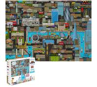 Adulti Puzzle 8-bit Londra Mappa 500 Pezzi Livello 2 100% Riciclato Scheda