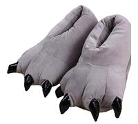 Adulti/Scarpe Bambini Peluche Zampa Artiglio,Unisex Verde Divertente Peluche Dinosauro Artiglio Pantofole,39-44,Gray