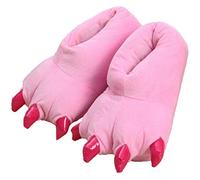 Adulti/Scarpe Bambini Peluche Zampa Artiglio,Unisex Verde Divertente Peluche Dinosauro Artiglio Pantofole,39-44,Pink