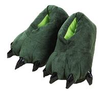 Adulti/Scarpe Bambini Peluche Zampa Artiglio,Unisex Verde Divertente Peluche Dinosauro Artiglio Pantofole,39-44,Green