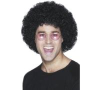 Adulti Smiffys Parrucca Afro Nera Nylon 42033 Accessorio Costume Disco 1970s