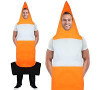 Adulti Strada Traffic Cono Costume Addio Al Celibato Marathon Beneficenza Run