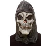 Adulti Teschio con Cappuccio Maschera Donna Uomo Scheletro Halloween Accessorio