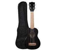 Adulti Ukulele Ukulele Soprano In Mogano Satinato Nero Il Set Include Una Borsa Un Accordatore E Panno Per Lucidare