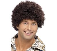 Adulti Uomo 70s Disco Dude Parrucca Halloween Accessorio Costume Completo
