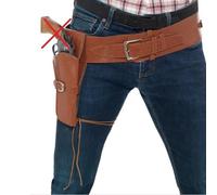 Adulti Wild West Cowboy Costume Similpelle Fondina & Cintura Marrone By Smiffys