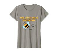 Adulto | Bambini Questa Piccola Ape è consapevolezza celiaca Senza glutine Maglietta, Donna, Ardesia, L