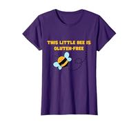 Adulto | Bambini Questa Piccola Ape è consapevolezza celiaca Senza glutine Maglietta, Donna, Viola, M