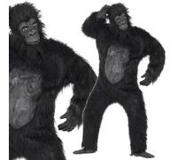 Adulto Deluxe Gorilla Costume Scimmia King Kong Uomo Costume da Halloween