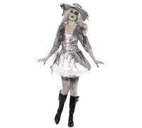 Adulto Fantasma Costume Donna Ghost Pirate Suora Costume Halloween Completo