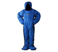 Adulto Full Body Indossabile Sacco A Pelo con Cerniere per Outdoor Travel M Blu Grigio