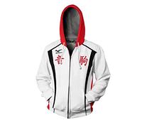 Adulto Haikyuu Felpa Con Cappuccio Anime Hinata Shoyo/Kozume Kenma/Yu Nishinoya Cosplay Felpe Con Cappuccio Costume Manica Lunga Weatshirts Con Cappuccio, Tipo 5., S