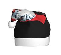 Adulto peluche cappello di Natale HJFCZH Babbo Natale che soddisfa il suo desiderio Stampe morbido e confortevole per feste danze Halloween