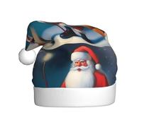 Adulto peluche cappello di Natale WHJSHOP Compleanno vecchio uomo e il suo cane Immagine morbida e confortevole per feste danze Halloween