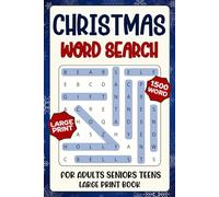 Adults Christmas Gifts: Large Print Christmas Word Search Puzzles For Seniors: 1500+ Hard Winter Words To Find, Cozy Holiday Presents Book For Men & Women