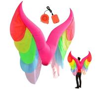 Adults Inflatable Wings Rainbow - Blow-Up Cosplay Accessory Cosplay Rainbow