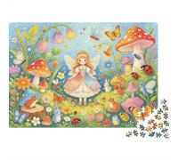 Adults Puzzle Mushroom Fairy Puzzles for Elderly 1000 Pezzi Riciclabile Paper Whimsical Meadow Puzzle for Interesting Gioco Di Famiglia Props Party Accessori Di Gioco for Home 38x26cm/1000 pezzis