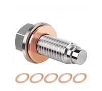Adunsiaoto Alluminio Magnetico Tappo di Scarico Dell'olio, Tappo Di Scarico Dell'olio Magnetico, Universale Auto Tappo di Scarico Olio Magnetico Coppa Dado Scaricos Olio Vite, Autoveicoli(M12x1.75)