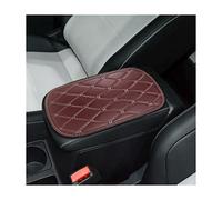 Adunsiaoto Cuscino Bracciolo Auto, Protezione per Bracciolo Auto in Pelle Impermeabile, Protezione per Scatola del Sedile del Bracciolo Auto, Accessori per L'interno Dell'automobile(Borgogna/Beige)