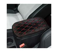 Adunsiaoto Cuscino Bracciolo Auto, Protezione per Bracciolo Auto in Pelle Impermeabile, Protezione per Scatola del Sedile del Bracciolo Auto, Accessori per L'interno Dell'automobile(Nero/Rosso)