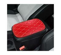 Adunsiaoto Cuscino Bracciolo Auto, Protezione per Bracciolo Auto in Pelle Impermeabile, Protezione per Scatola del Sedile del Bracciolo Auto, Accessori per L'interno Dell'automobile(Rosso/Beige)